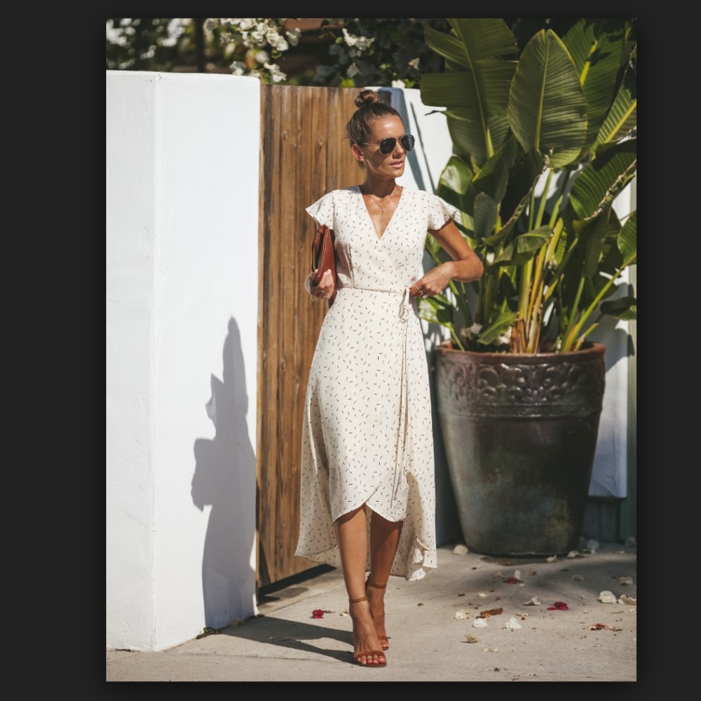 Vici Sweetly Sprinkled wrap dress - small
